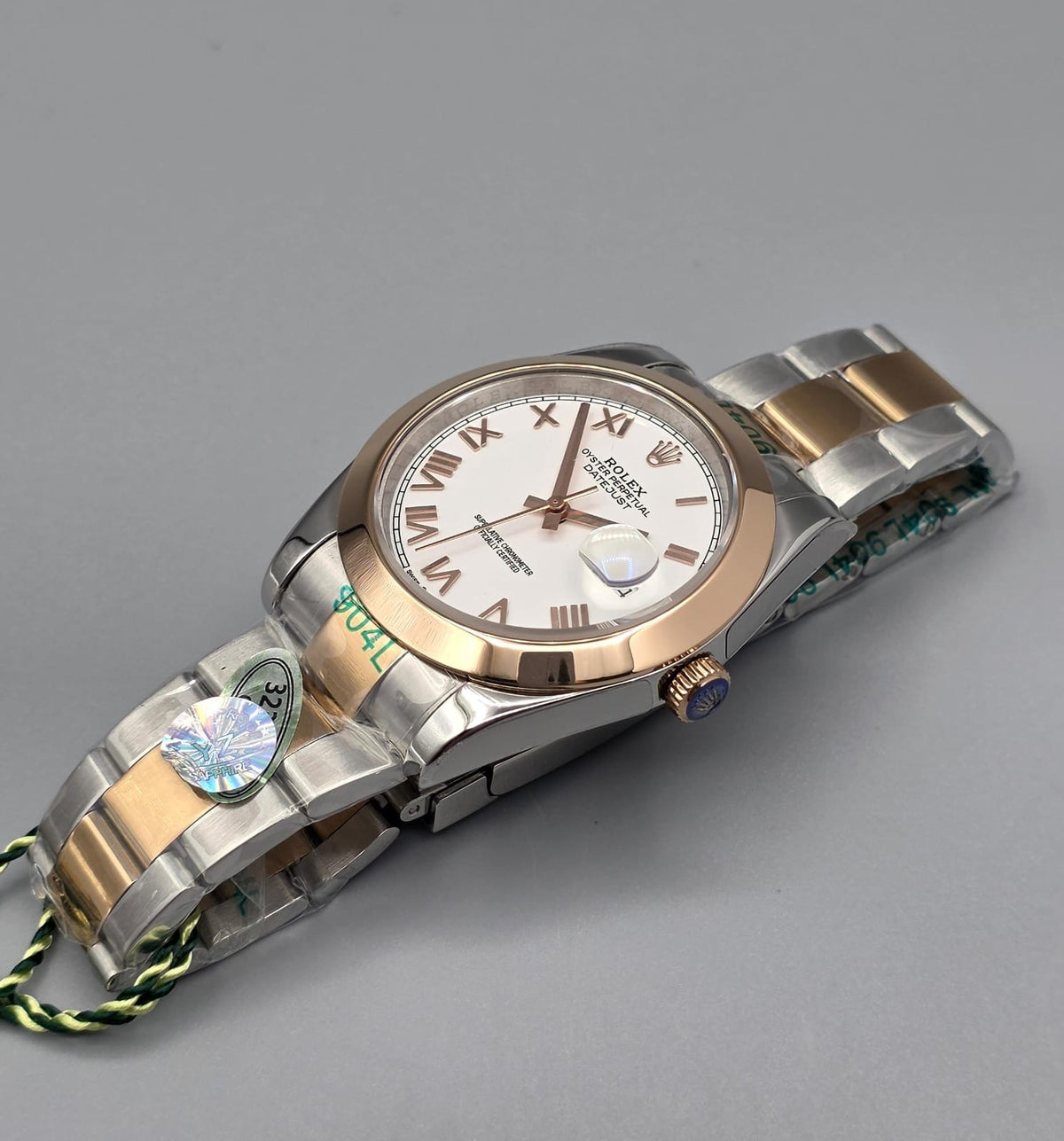 Premium Two-Tone Automatic Datejust – White Roman Dial Luxury Watch