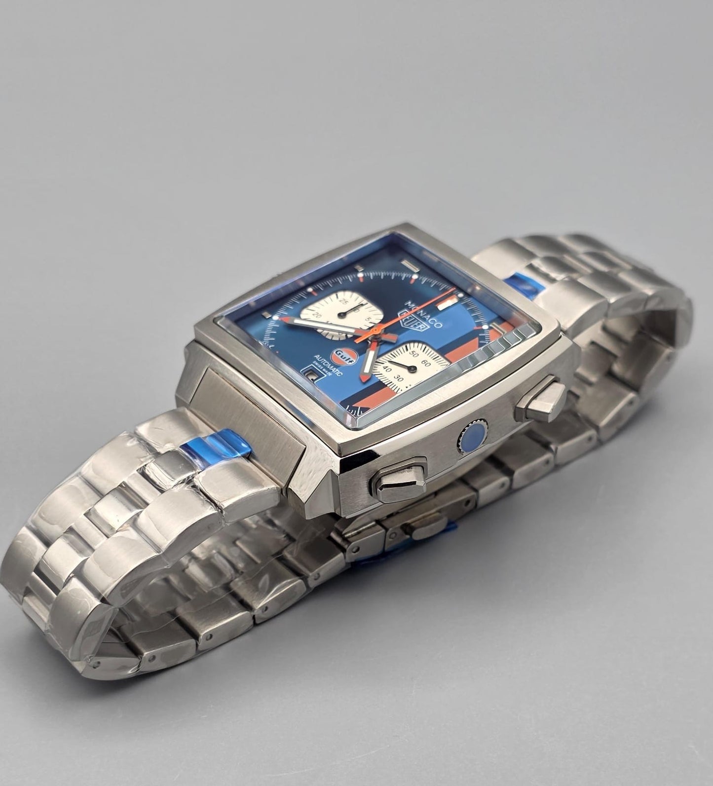 Luxury Square Chronograph – Gulf Blue Dial Edition