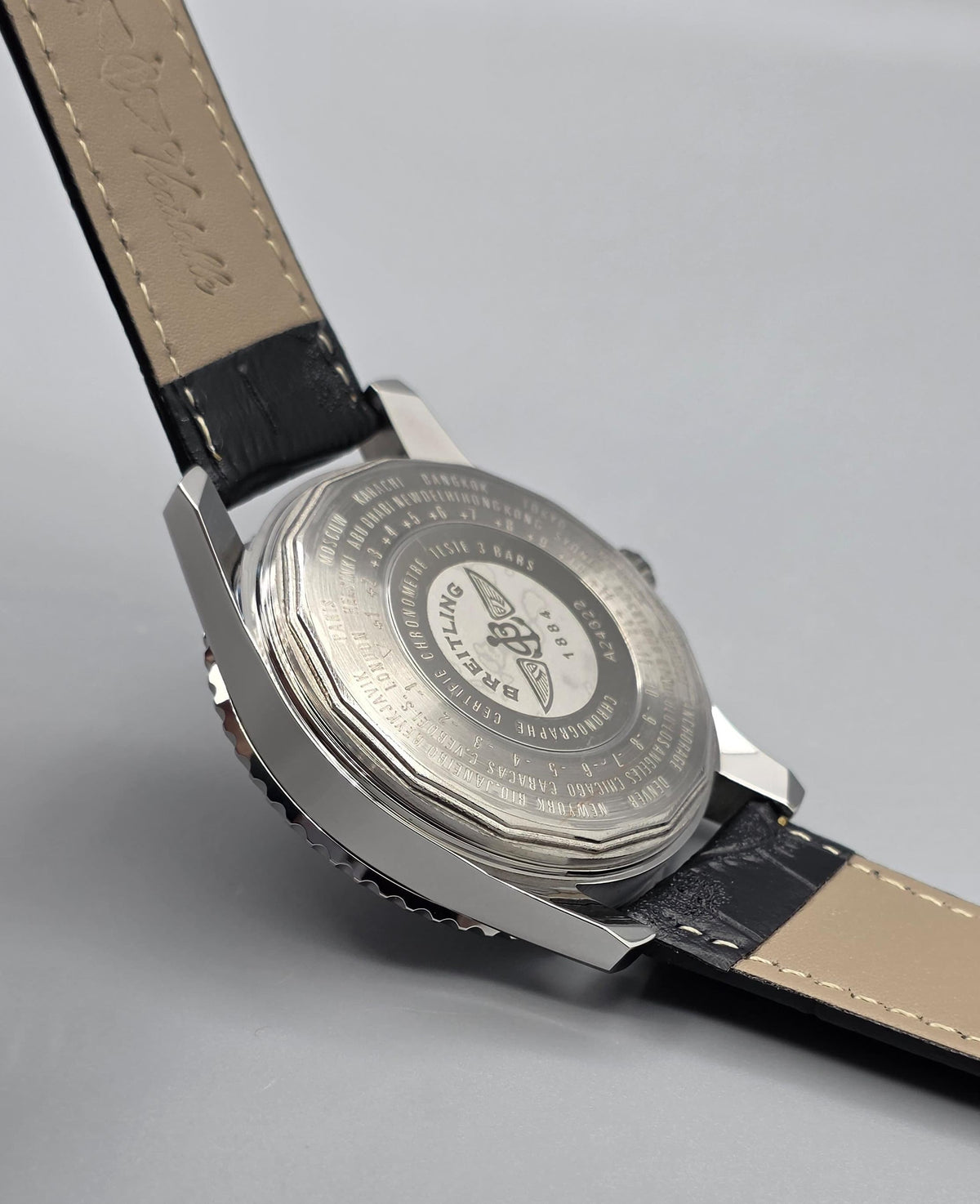 Premium Champagne Dial Chronograph Luxury Watch – Black Leather Strap