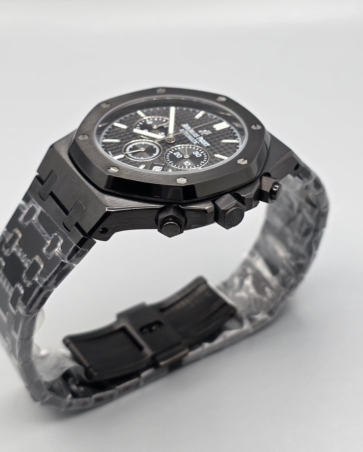 Premium All-Black Matte Chronograph Luxury Watch