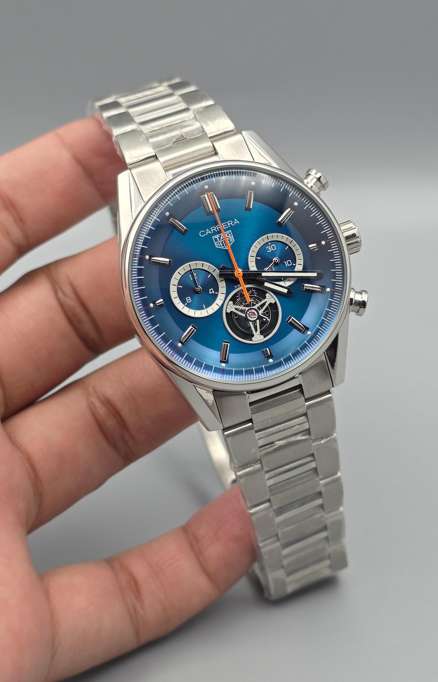 Luxury Tourbillon Chronograph – Blue Dial Edition