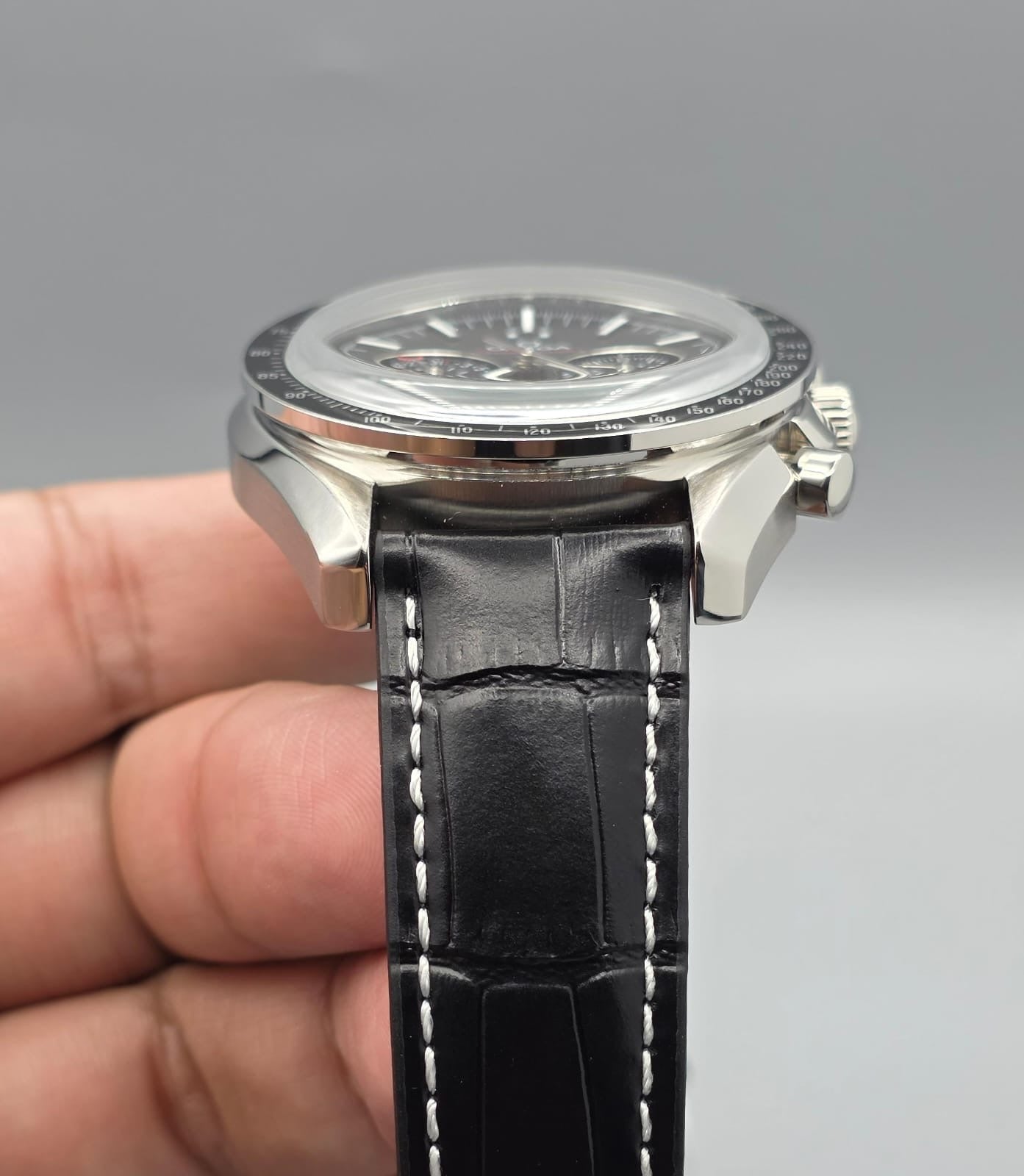 Luxury Moonphase Automatic – Black Leather Edition