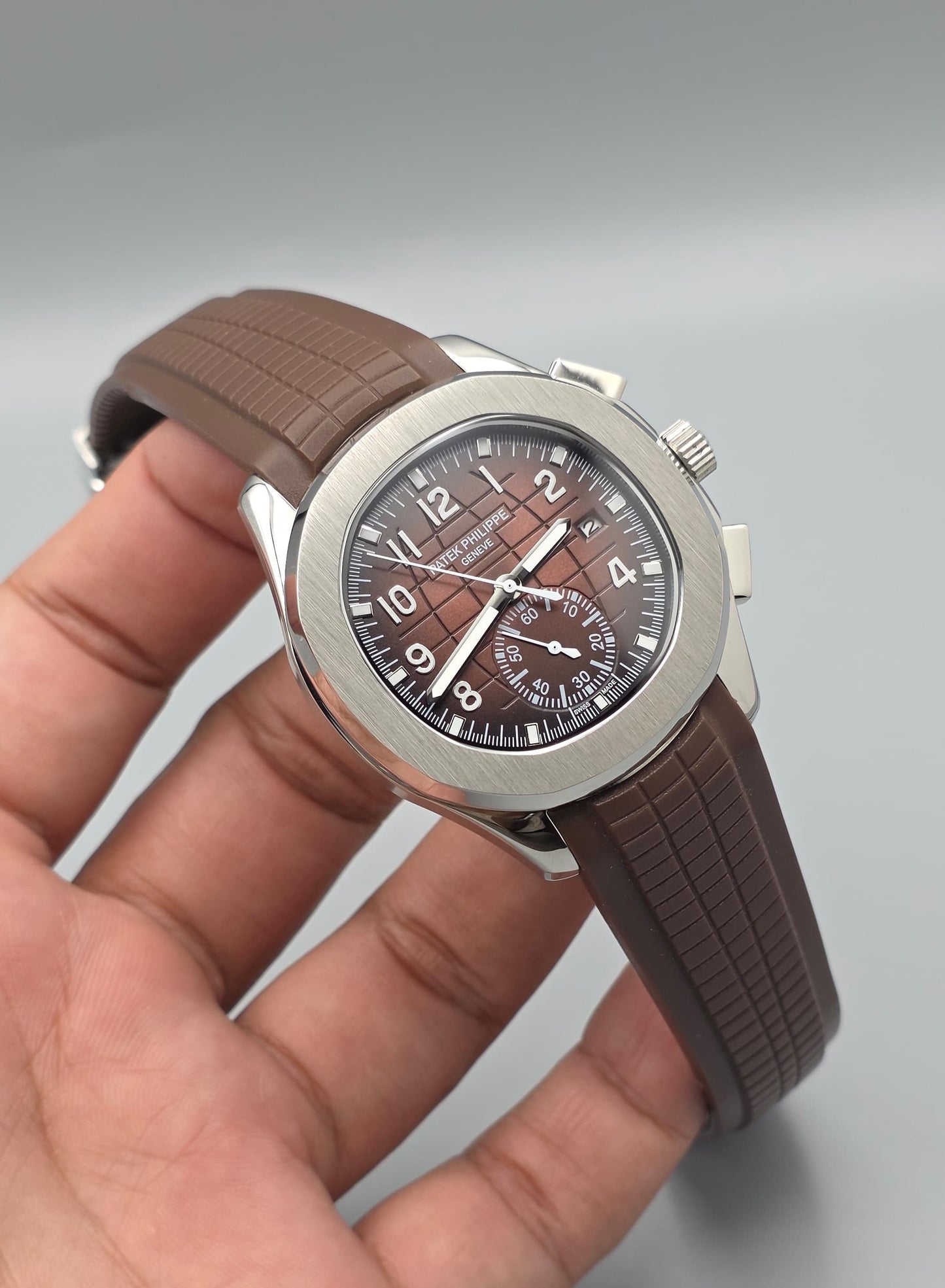 Luxury Chocolate Brown & Steel Automatic – Sport Elegance Edition