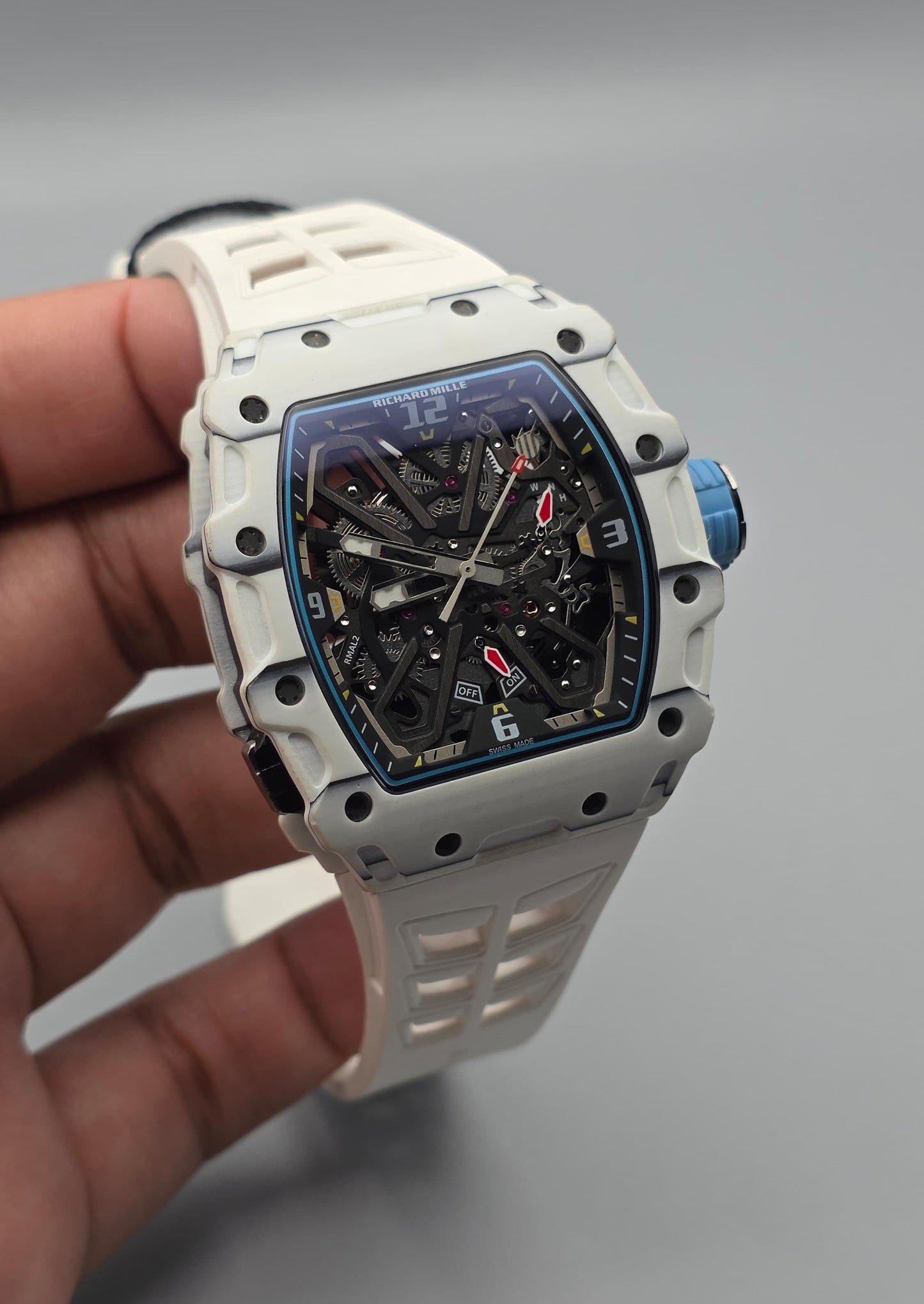 Luxury Skeleton Sport Watch – White Lightweight Edition