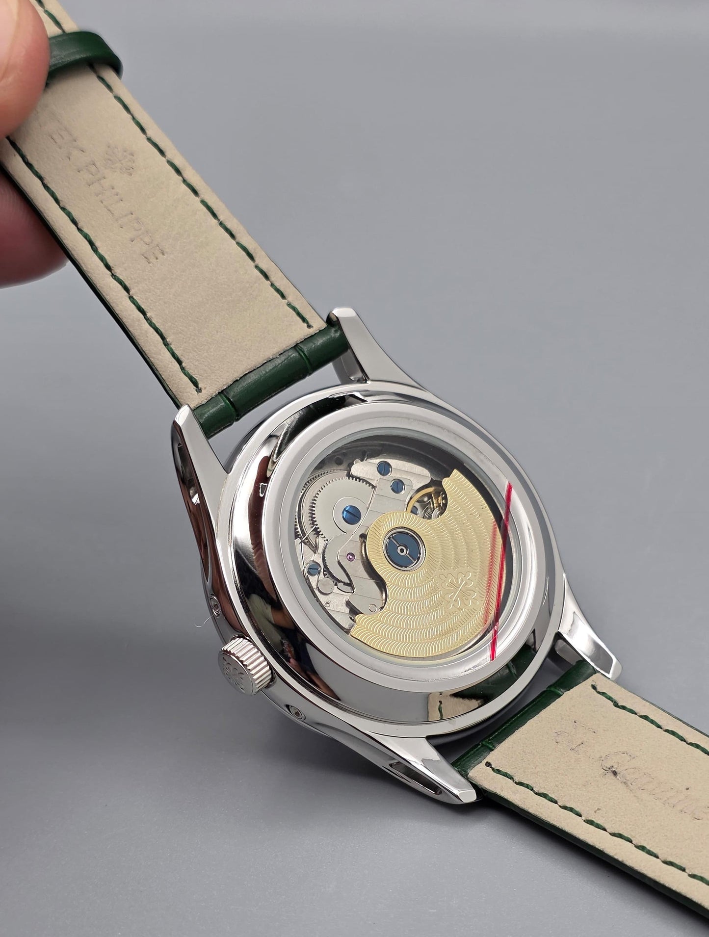 Luxury Multi-Function Automatic Watch – Green Gradient Edition