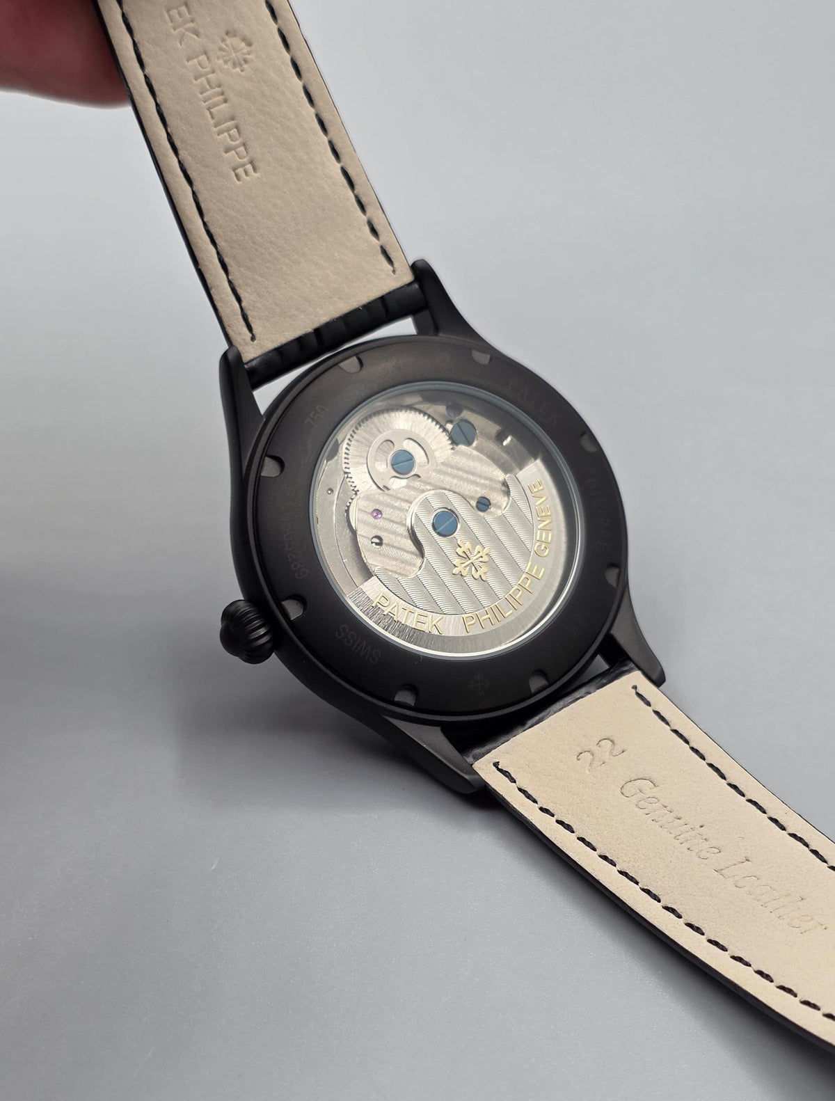 Premium Green & Black Open-Heart Automatic Watch