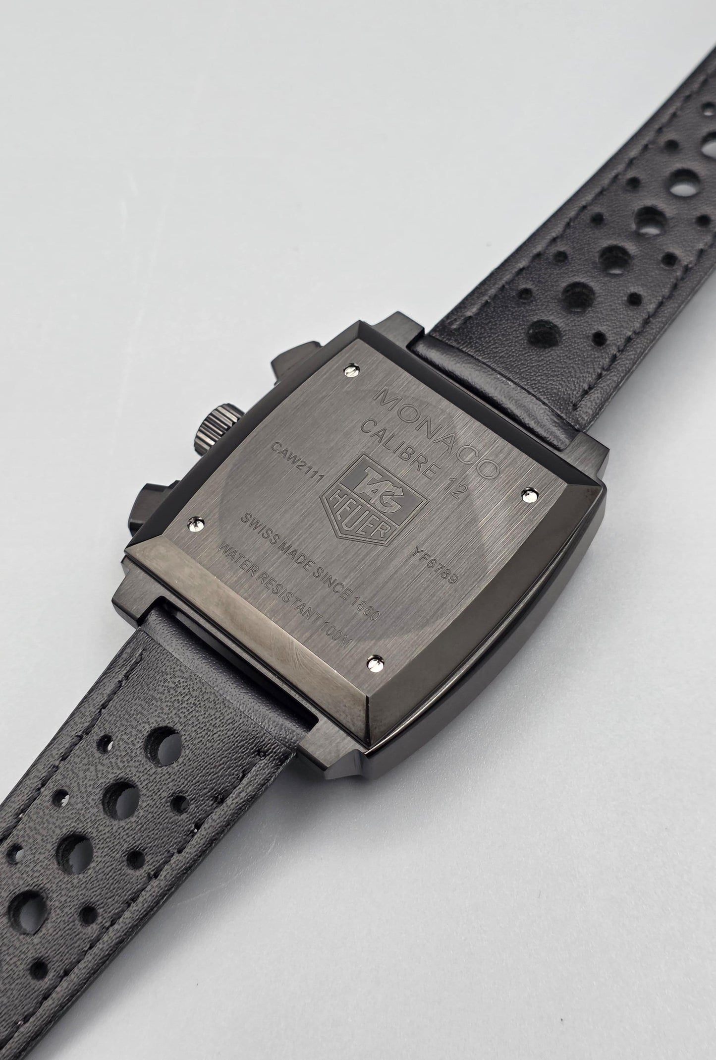 Luxury Square Chronograph Watch – Black Dial Edition