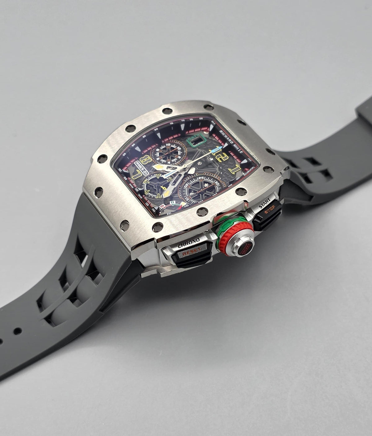 Premium Skeleton Dial Chronograph Tonneau Luxury Watch