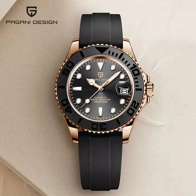 Pagani Design PD-1651 Rose Gold With Rubber Strap