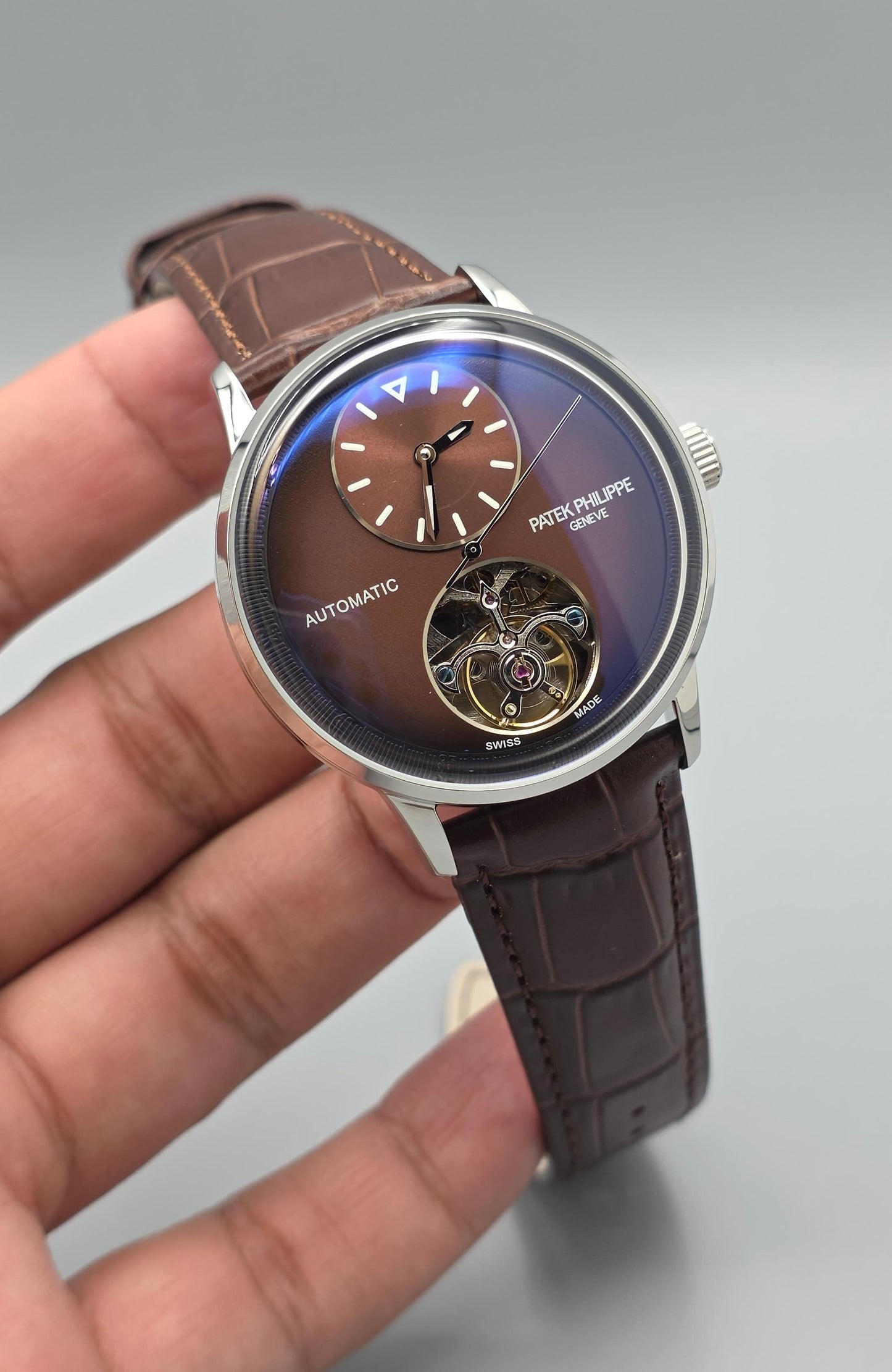 Classic Open Heart Brown Dial Automatic