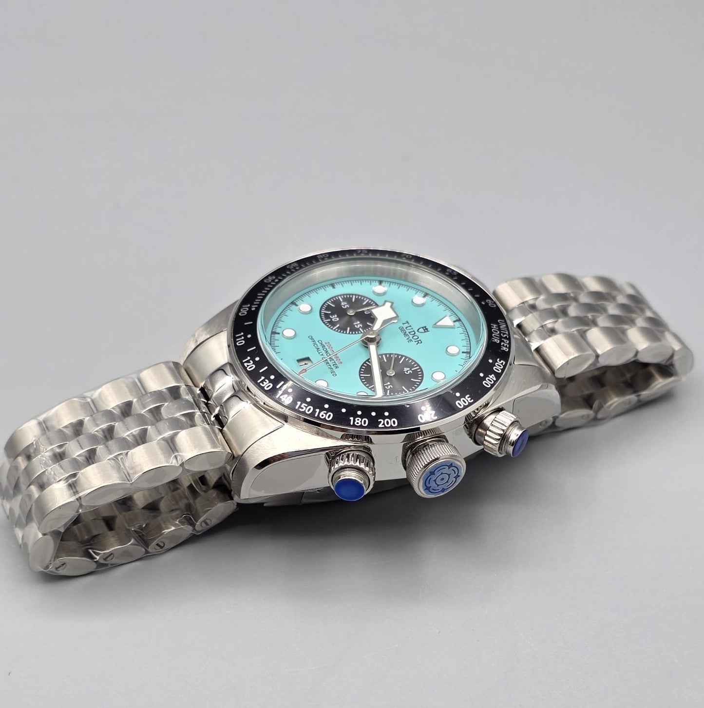 Turquoise Dial Automatic Stainless Steel Watch