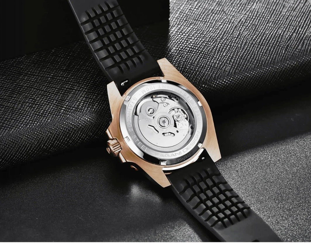 Pagani Design PD-1651 Rose Gold With Rubber Strap