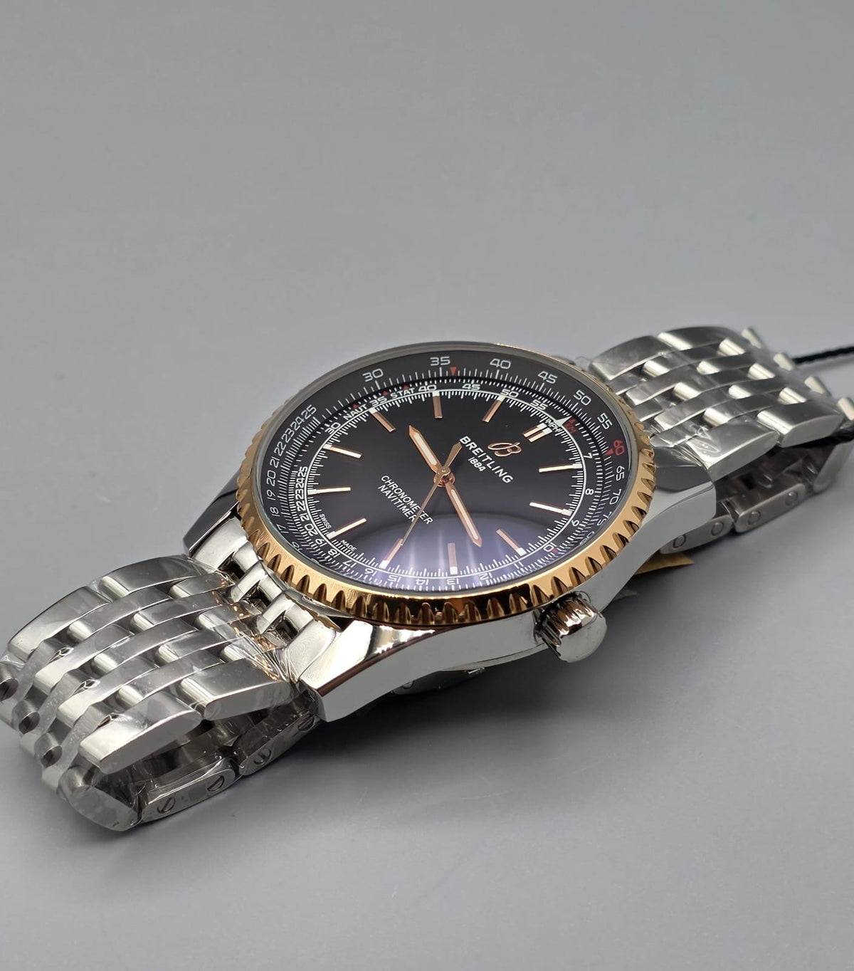 Premium Two-Tone Stainless Steel Black Dial Automatic Luxury Watch