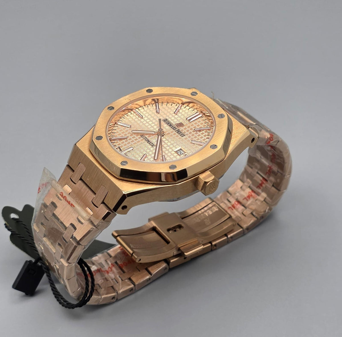 Premium Rose Gold Champagne Tapisserie Luxury Watch