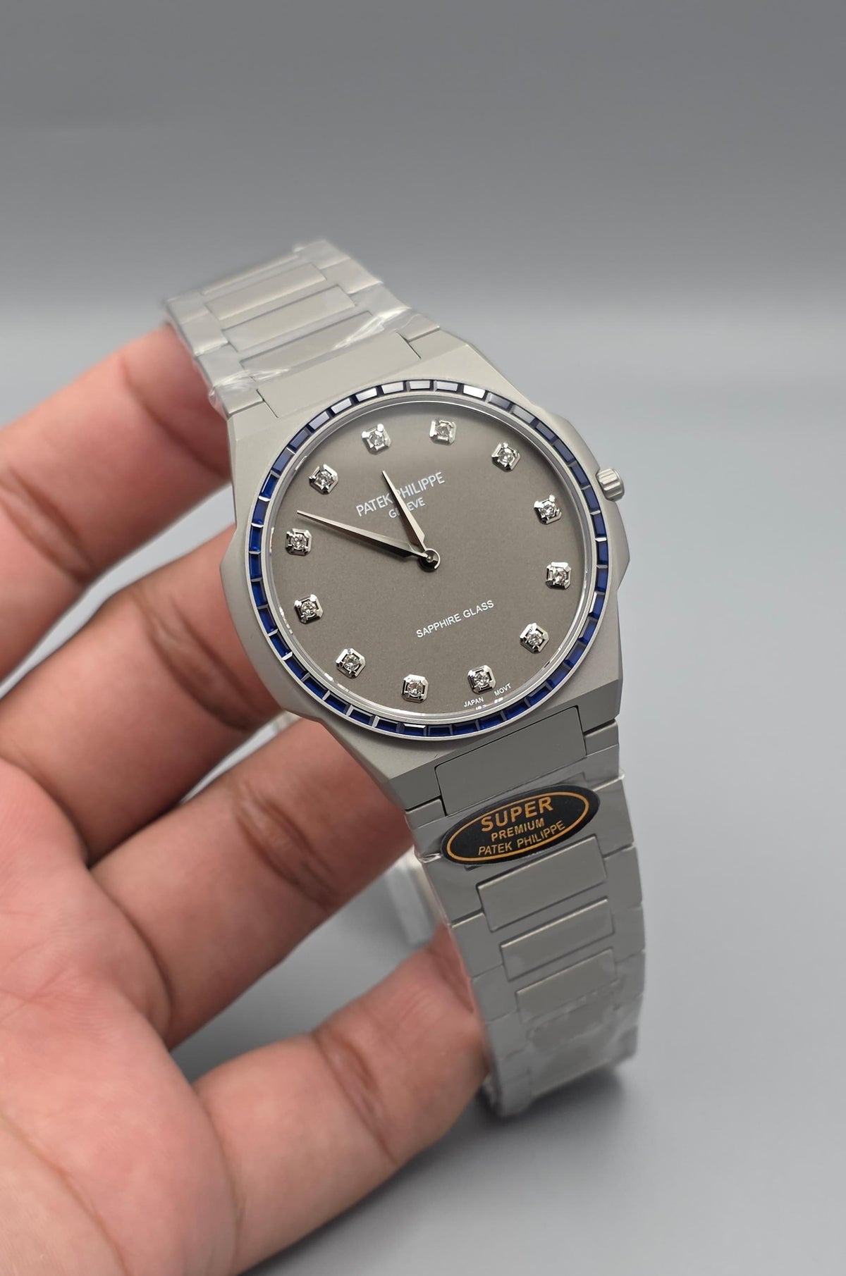 Premium Stainless Steel Grey Dial Sapphire Luxury Watch