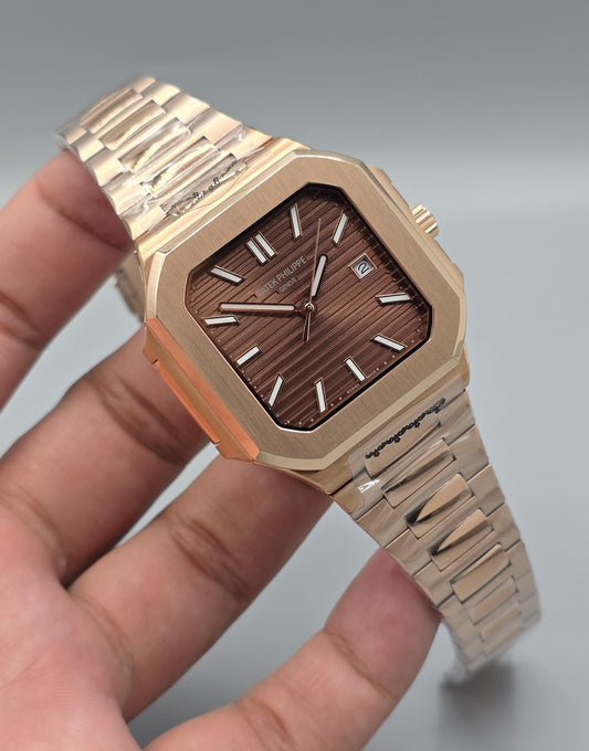 Premium Luxury Men’s Watch – Rose Gold, Automatic Datejust, Brown Dial