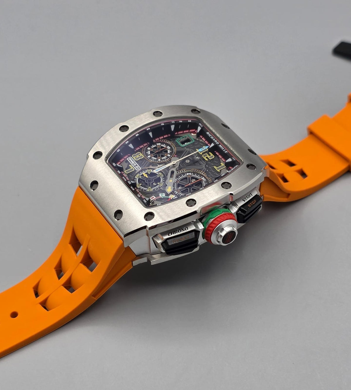 Premium Skeleton Dial Chronograph Tonneau Luxury Watch