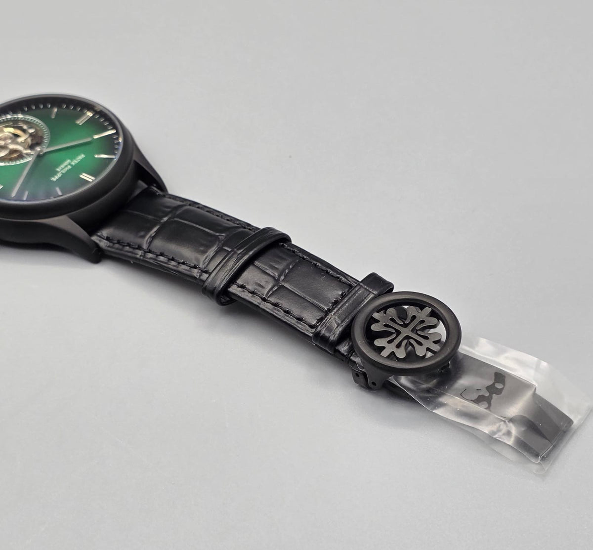 Premium Green & Black Open-Heart Automatic Watch