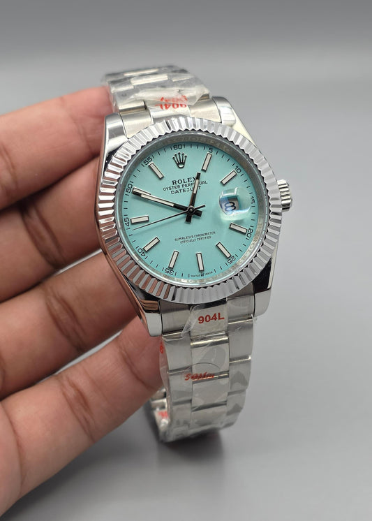 Premium Stainless Steel Mint Green Dial Luxury Watch