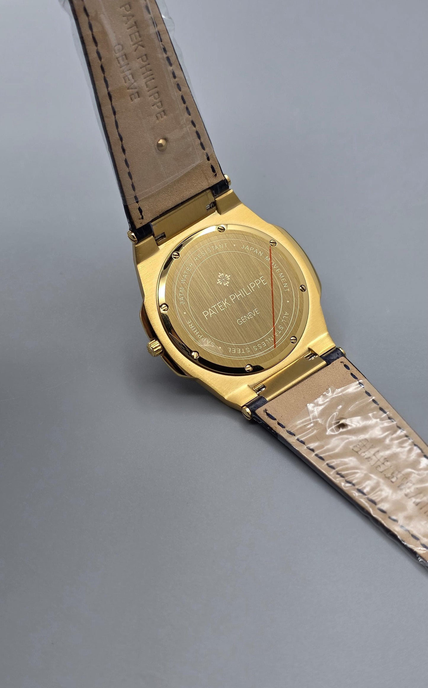 Gold Luxury Watch with Brown Textured Dial & Premium Leather Strap