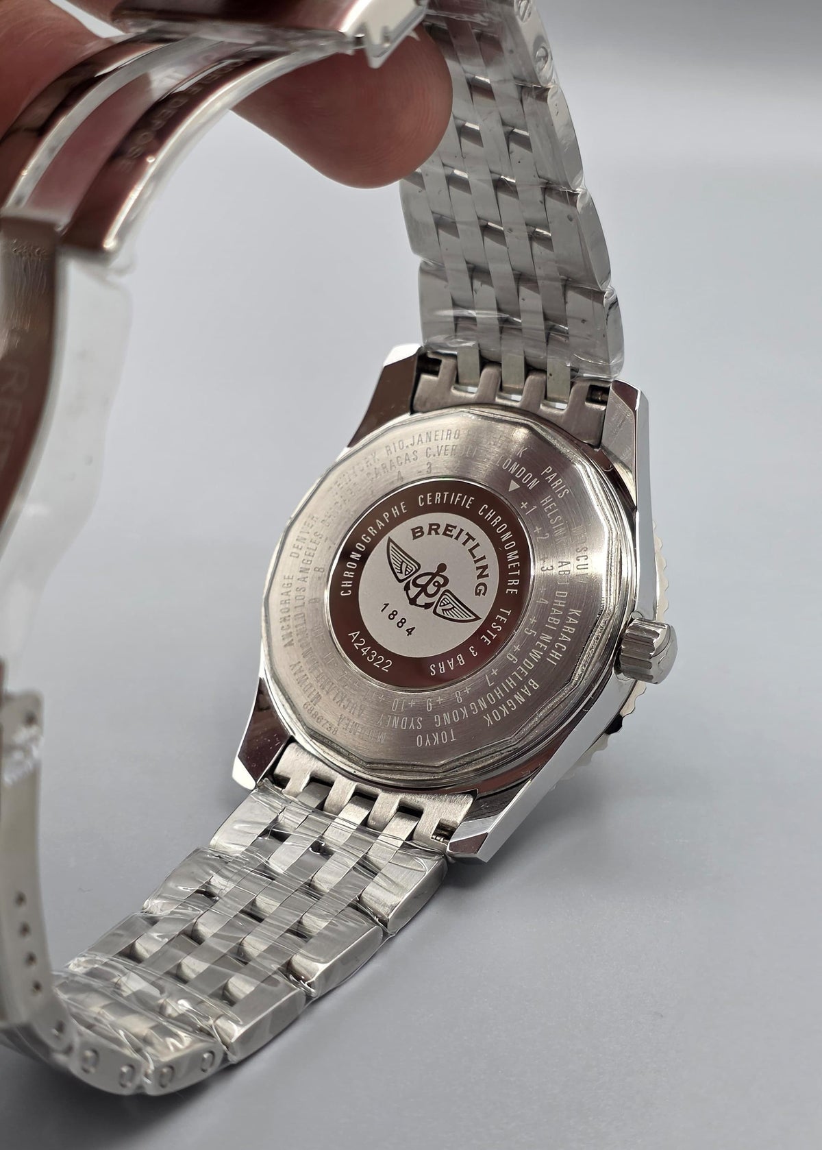 Premium Stainless Steel Champagne Dial Automatic GMT Luxury Watch