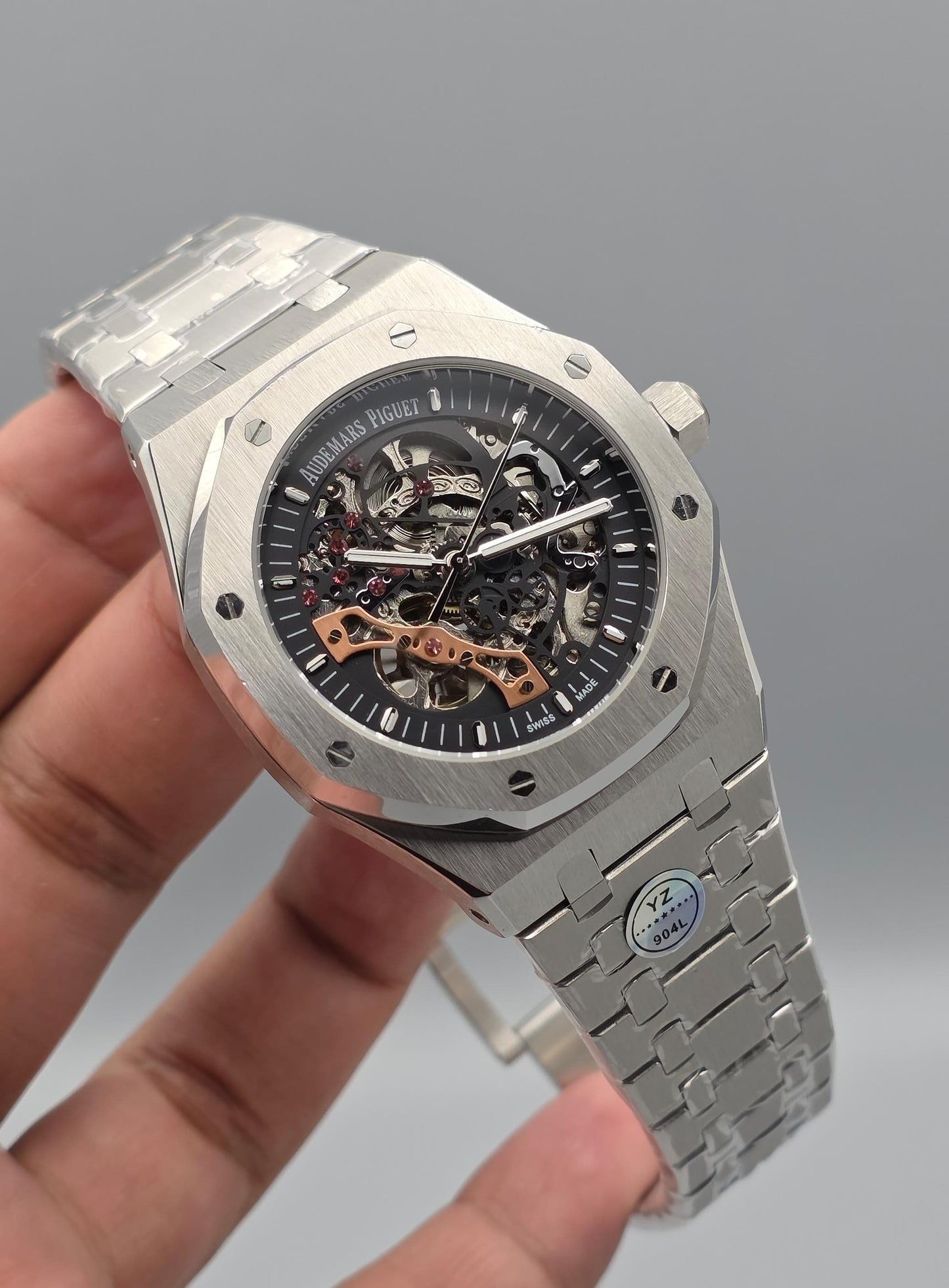 Luxury Skeleton Dial Watch – Automatic Open Heart