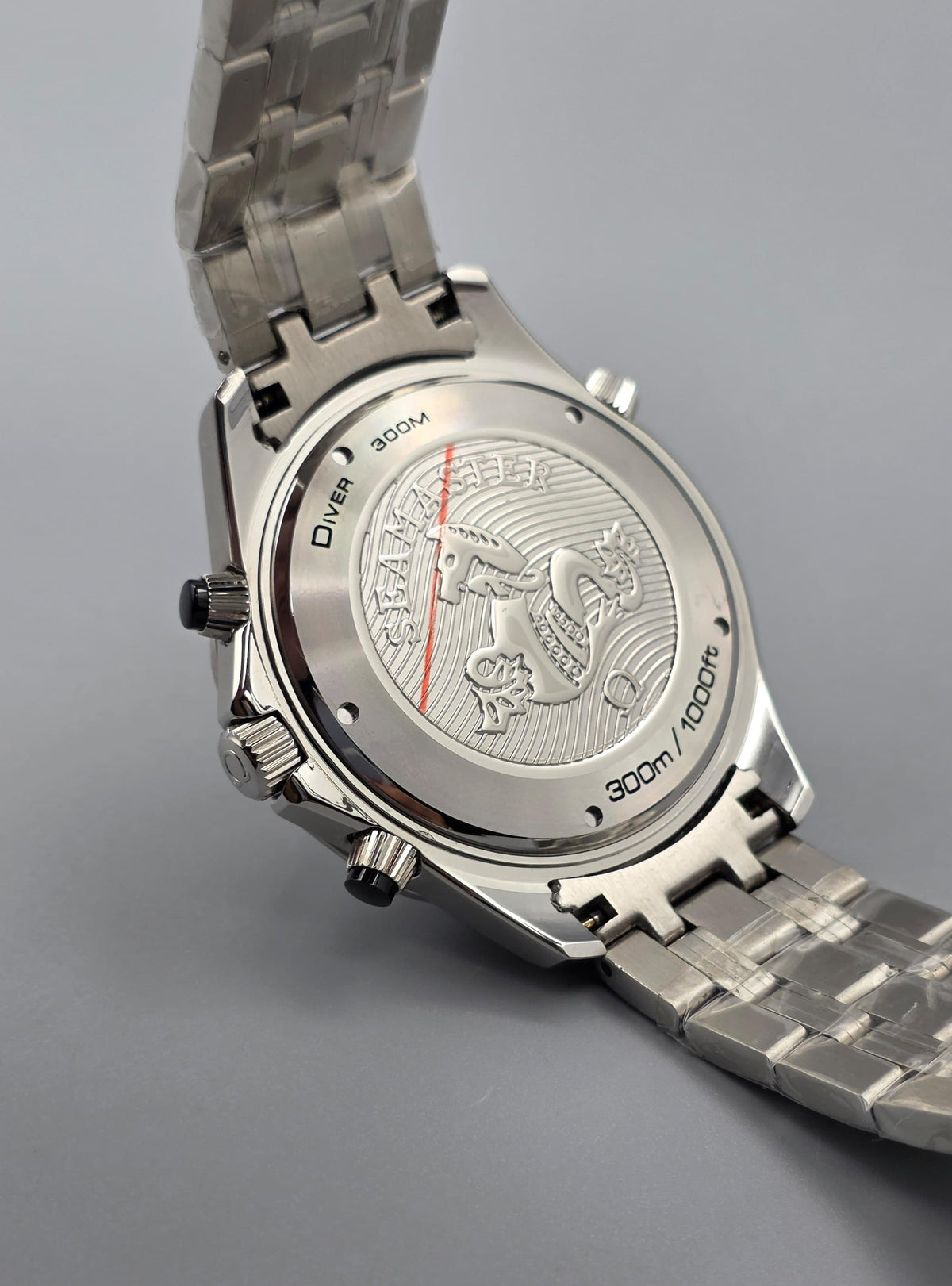 Premium Stainless Steel White Dial Diver Chronograph Luxury Watch