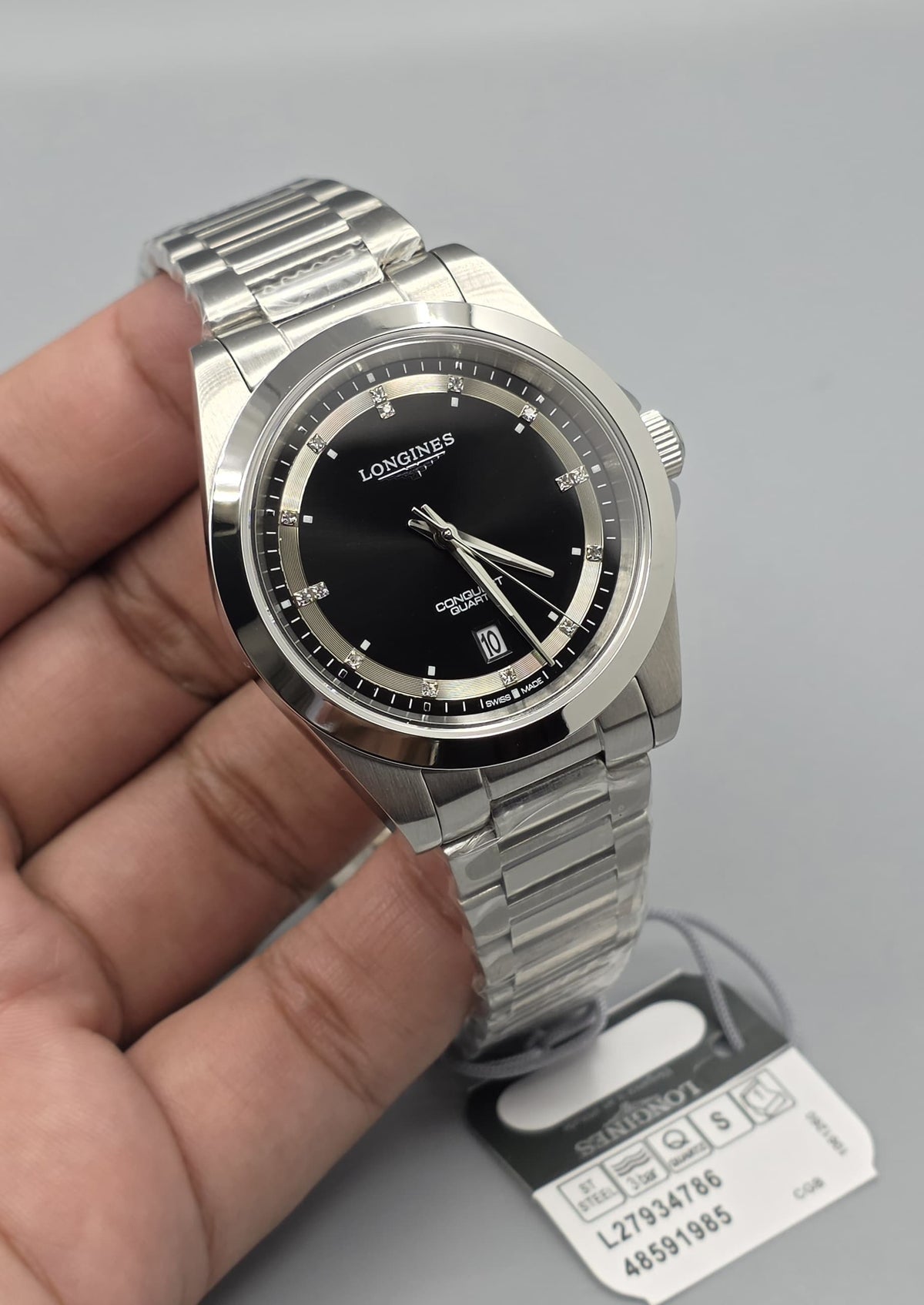 Premium Stainless Steel Black Diamond-Marker Luxury Watch