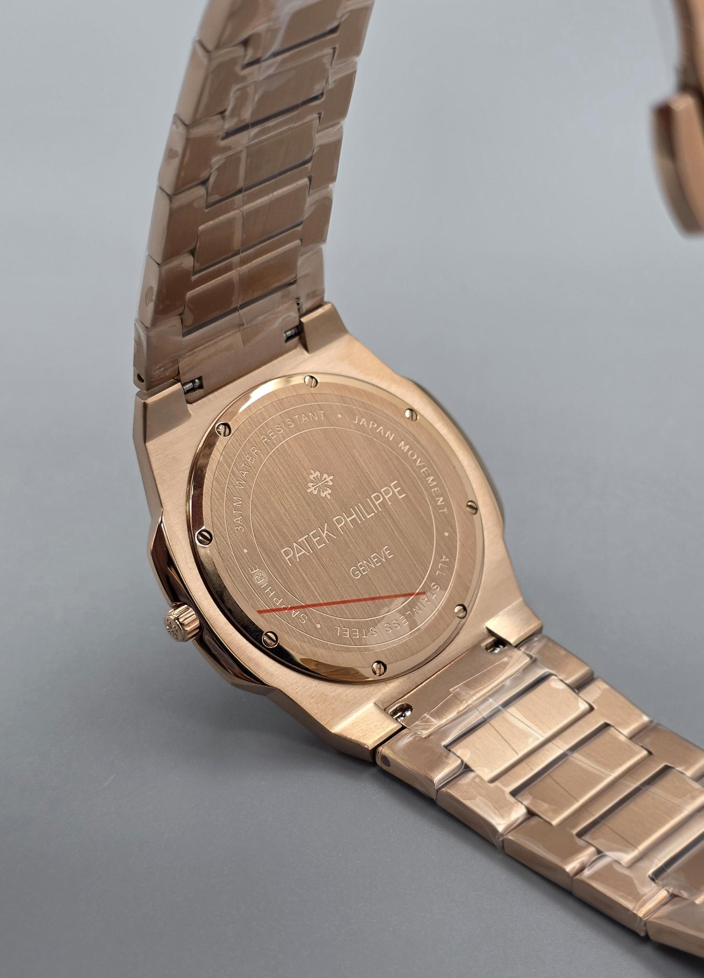 Elegant Rose Gold Brown Dial Stainless Steel Watch