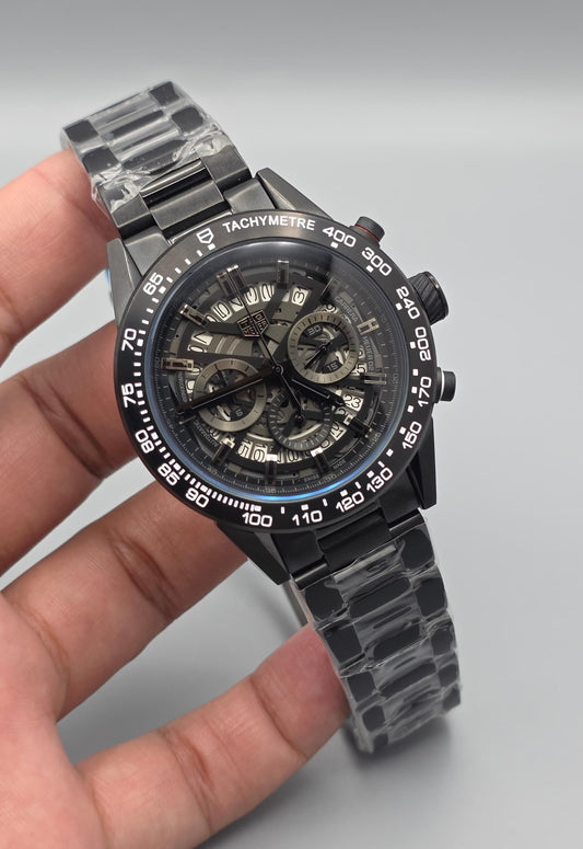 Luxury Sport Chronograph – Black Steel Edition