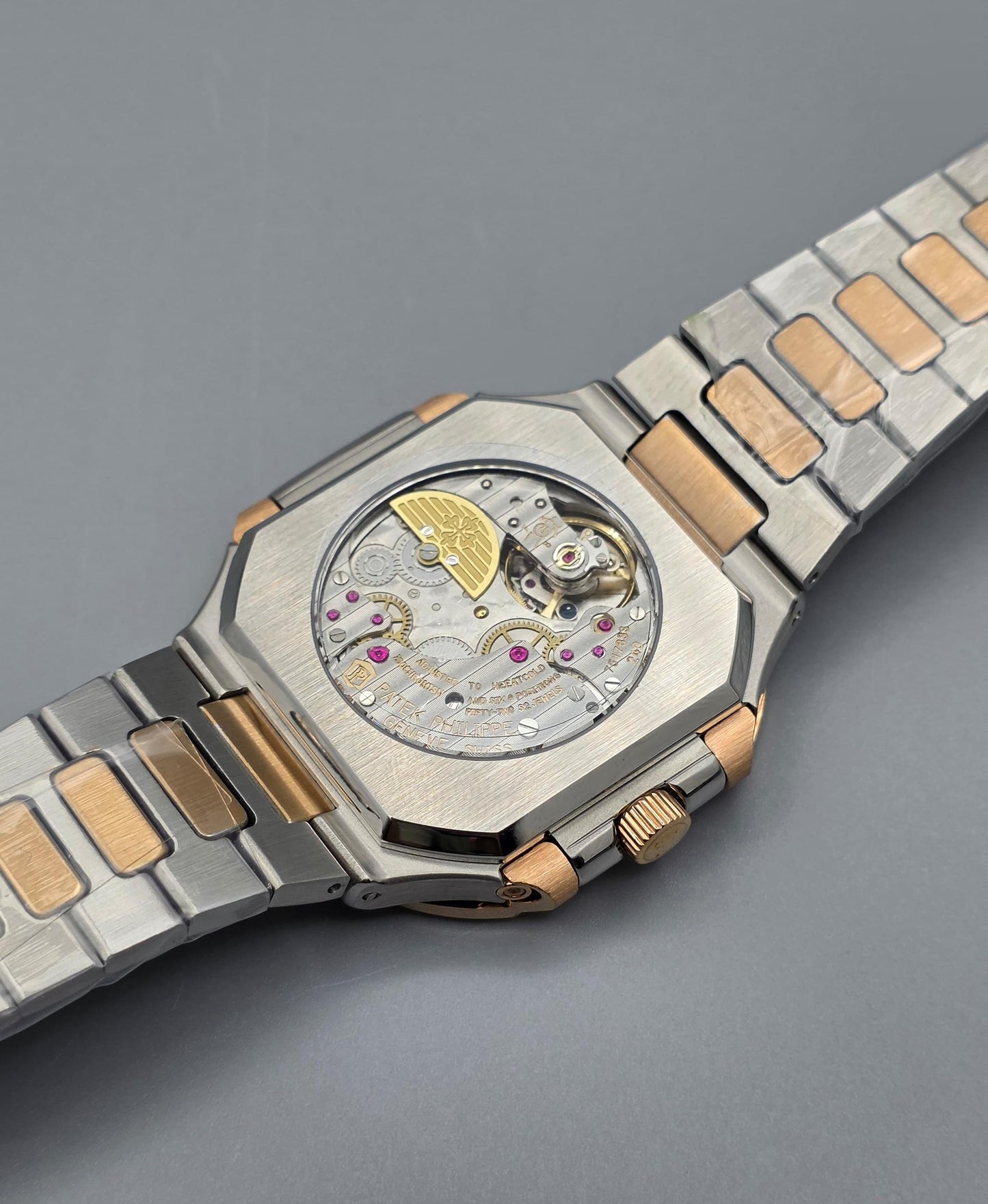 Luxury Square Multi-Function Watch – Blue Dial Two-Tone Edition
