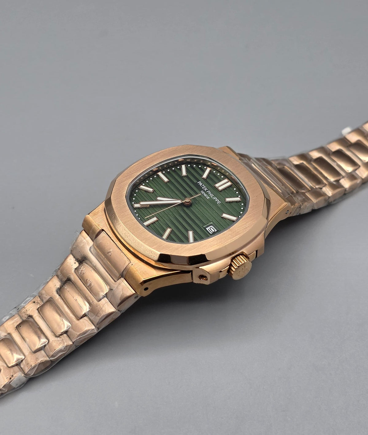 Premium Rose Gold Gradient Green Dial Luxury Automatic Watch