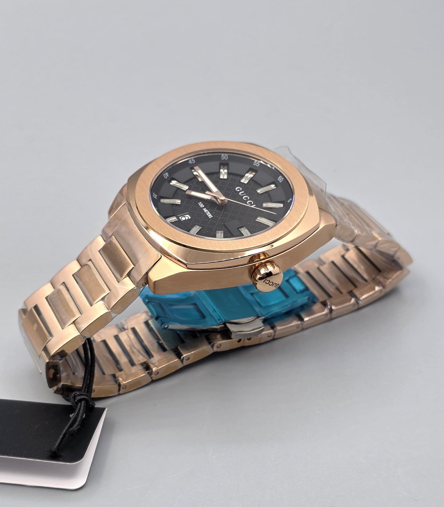 Luxury Full Rose Gold Texture Black Dial Edition