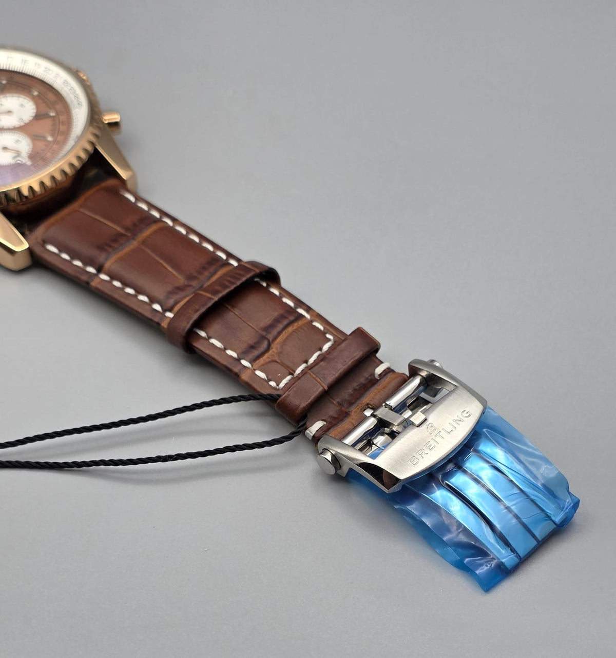 Premium Rose Gold Brown Dial Chronograph Watch – Brown Leather Strap