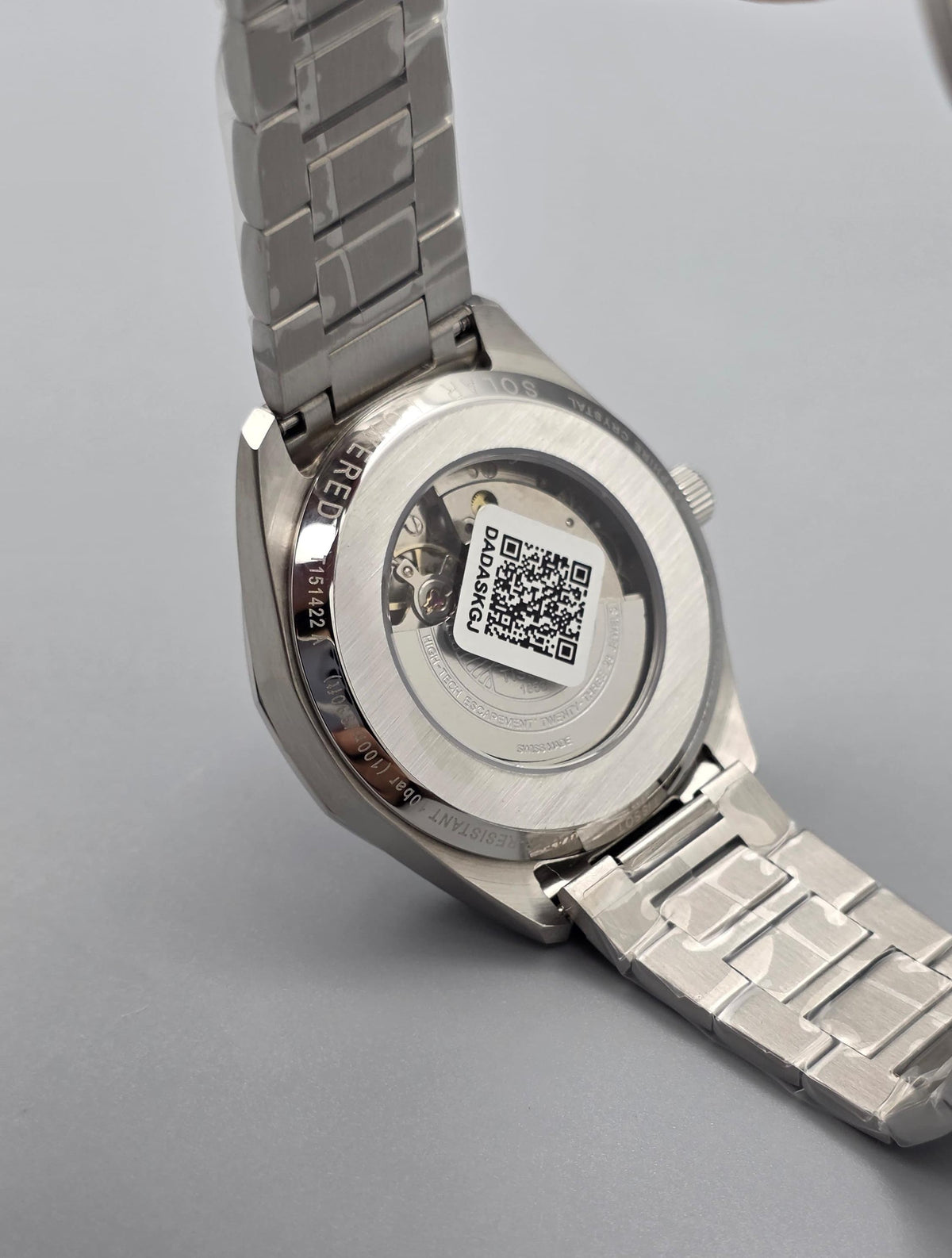 Premium Stainless Steel Black Dial Octagonal Automatic Luxury Watch