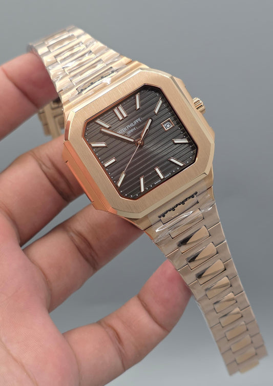 Premium Luxury Men’s Watch – Rose Gold, Automatic Datejust, Grey Dial