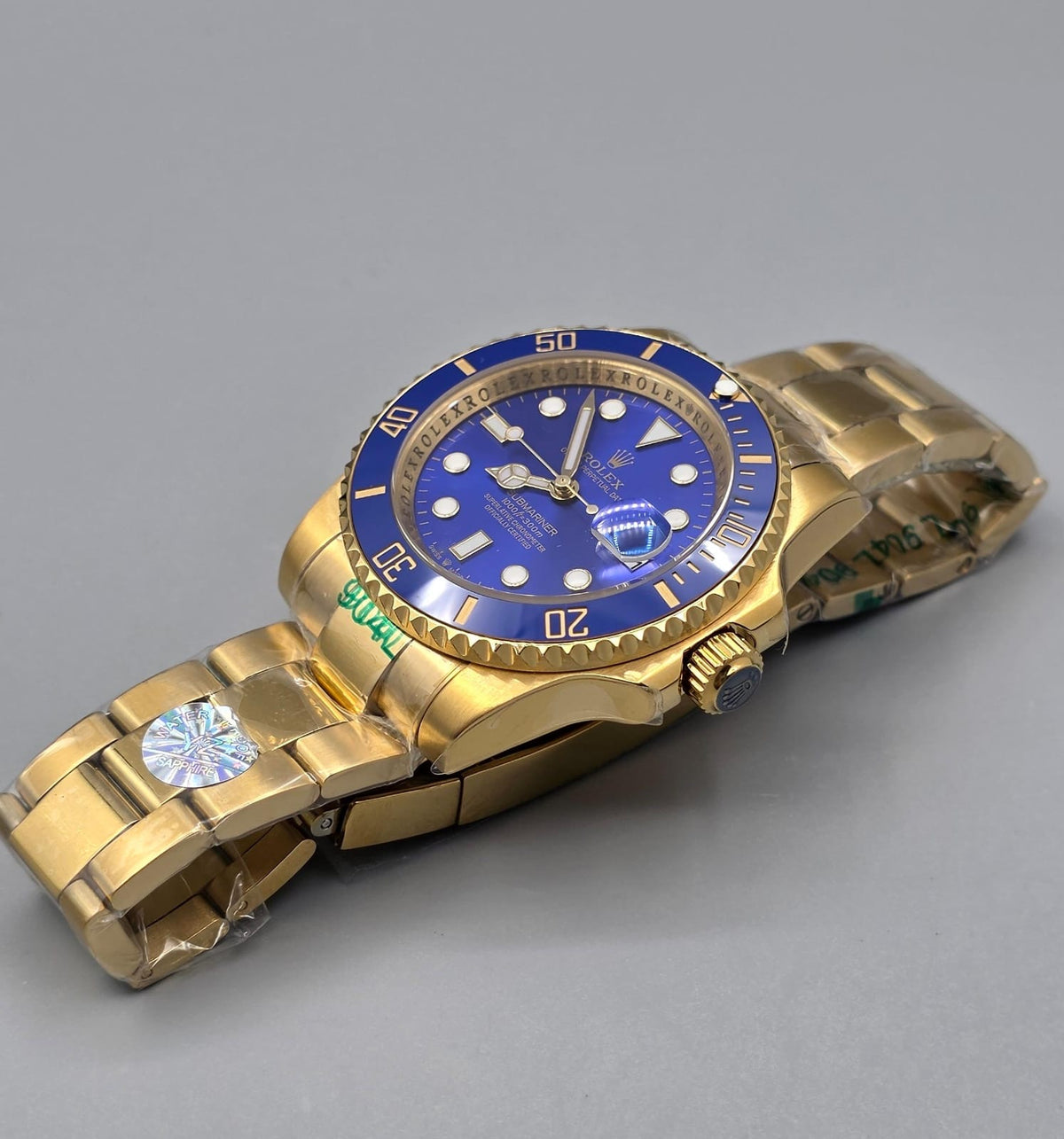 Premium Gold With Blue Dial Automatic Luxury Watch