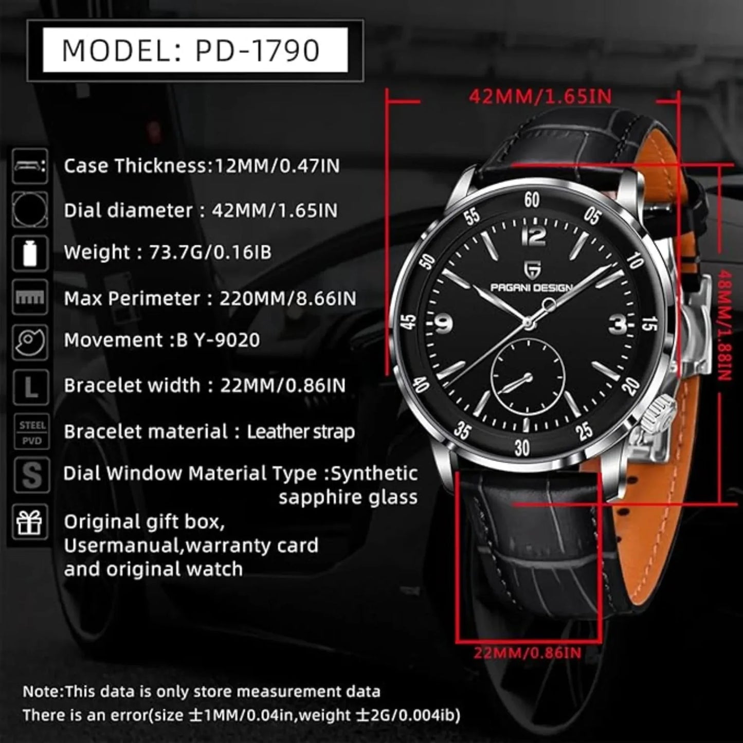 Pagani Design PD-1790 Steel-Black