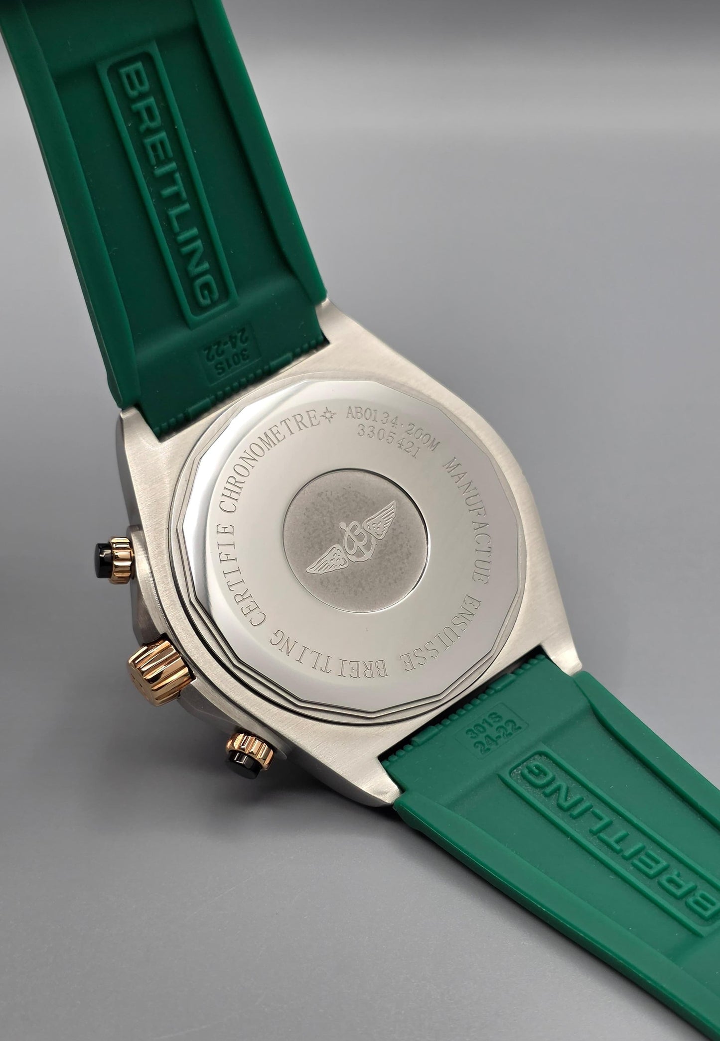 Green Chronograph Rubber Strap Watch