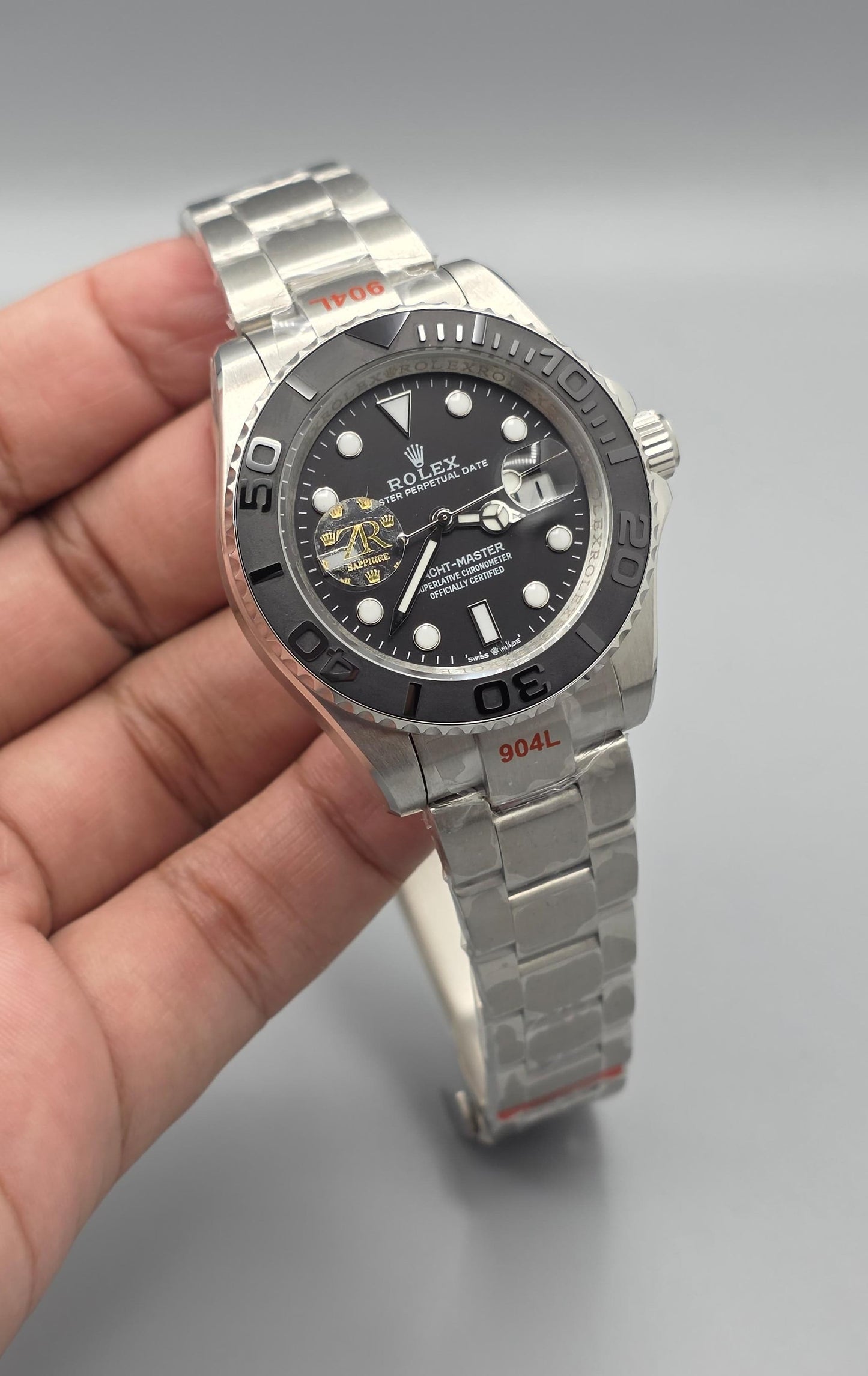 Black Dial Black Bezel Automatic Stainless Steel Watch