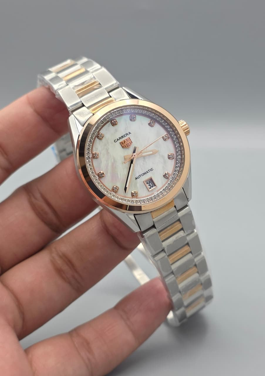 Luxury Ladies Watch – Two-Tone Mother of Pearl Edition