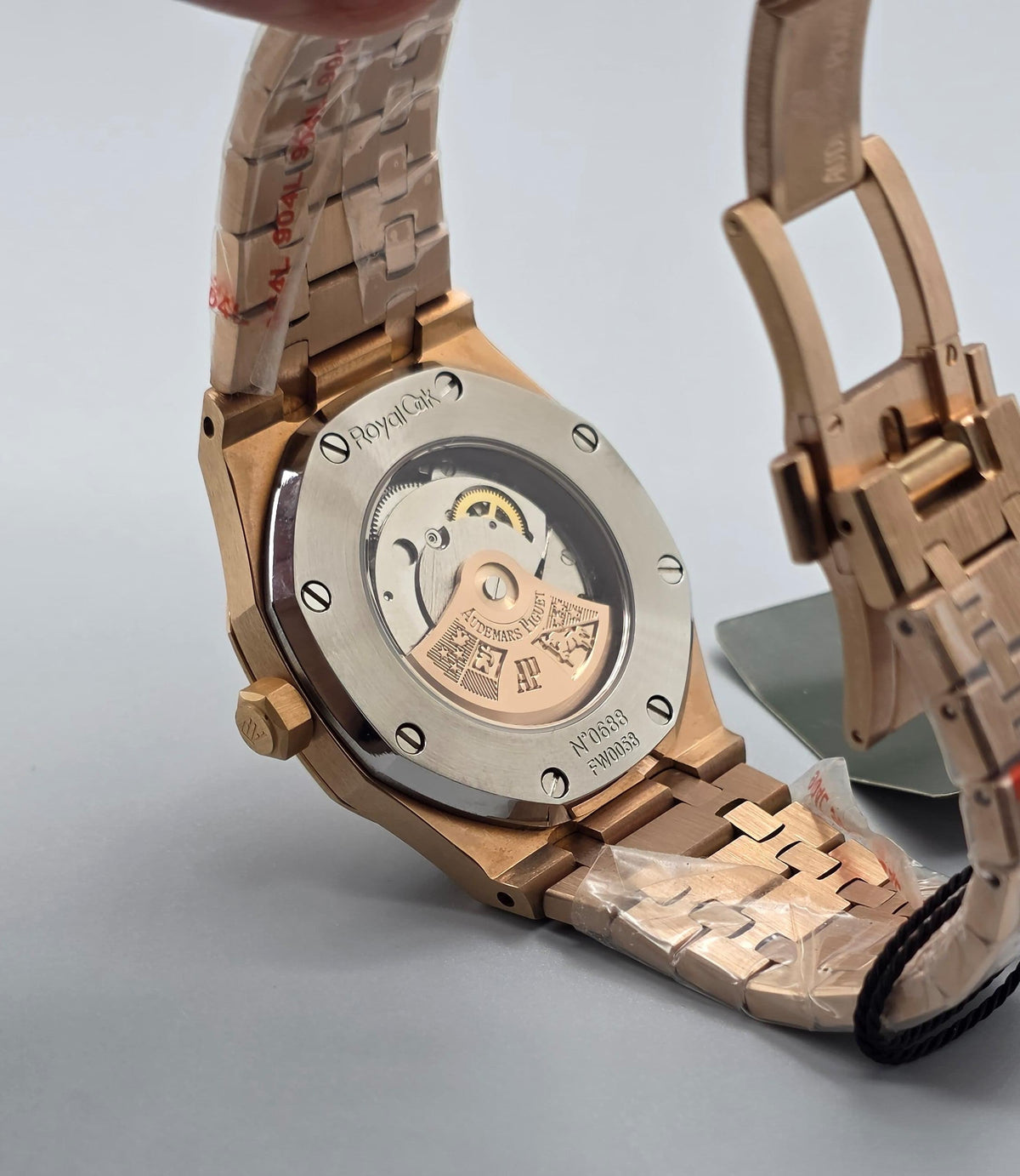 Premium Rose Gold Champagne Tapisserie Luxury Watch