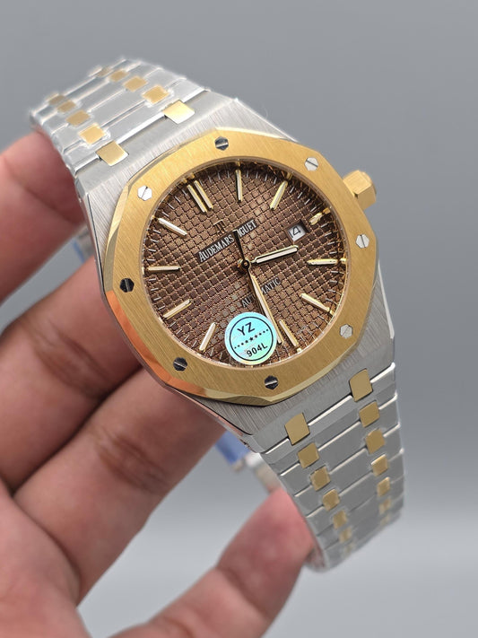Luxury Men’s Two-Tone Watch – Silver & Yellow Gold, Automatic