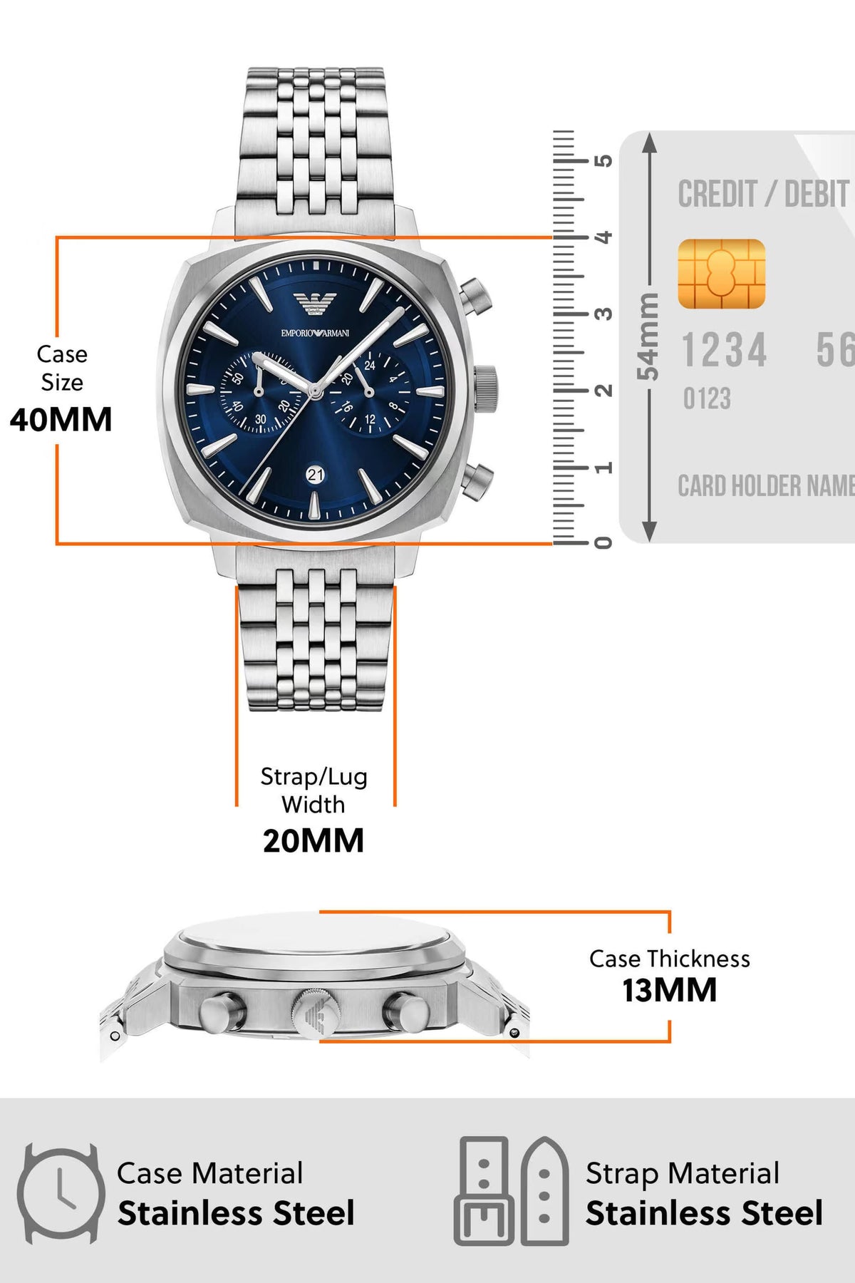 Emporio Armani AR-11688 Blue Dial