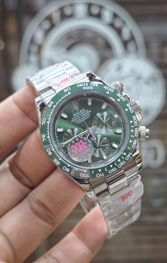 Luxury Automatic Stainless Steel Watch – Green Dial