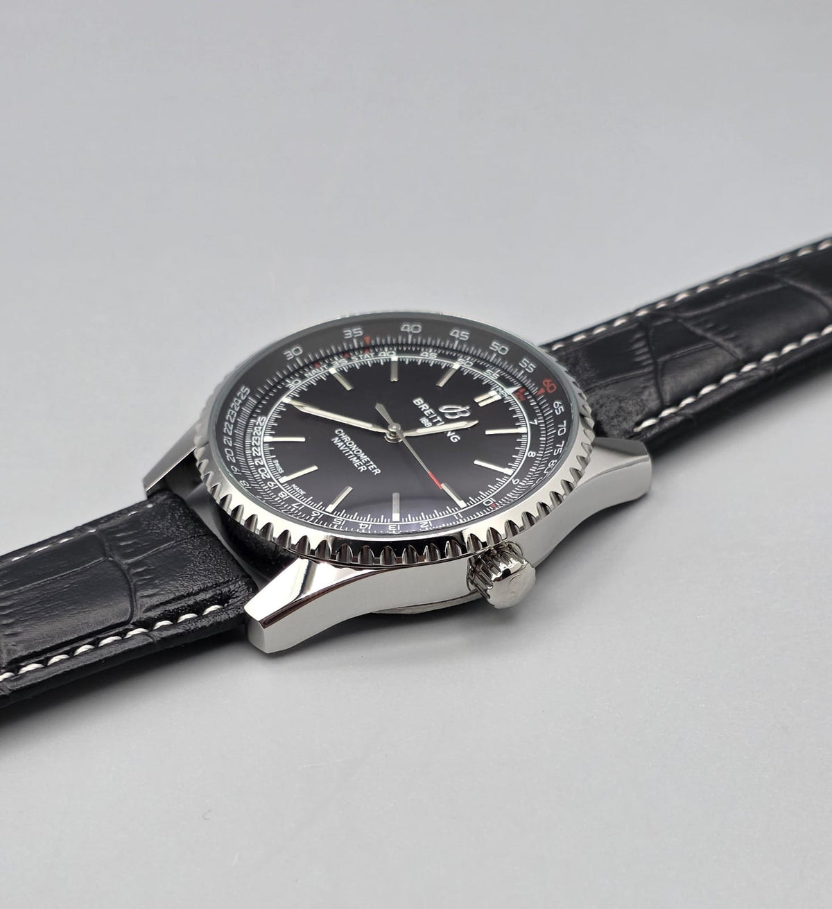 Premium Black Dial Automatic Luxury Watch – Black Leather Strap
