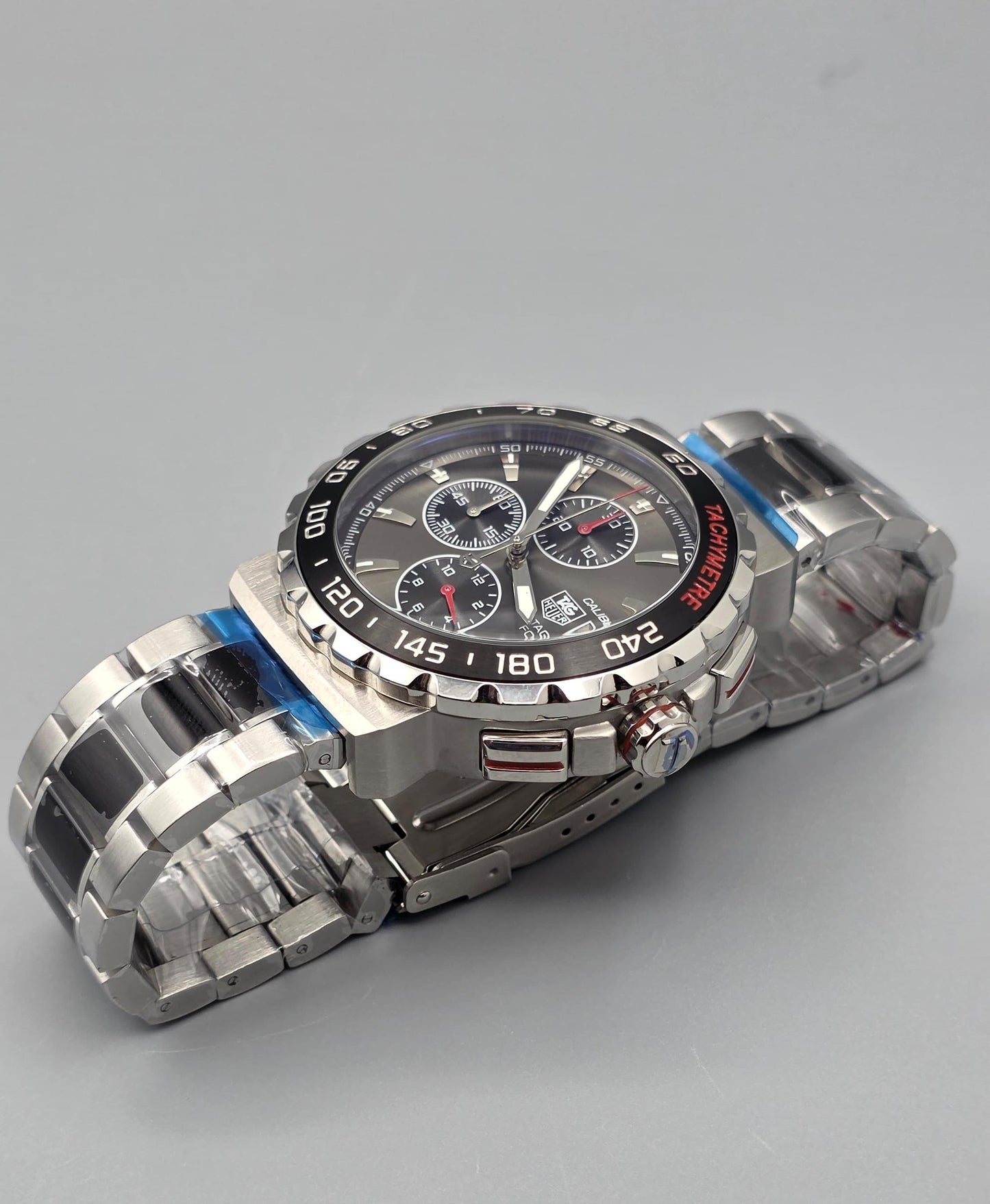 Luxury Sport Chronograph – Black Bezel Steel Edition