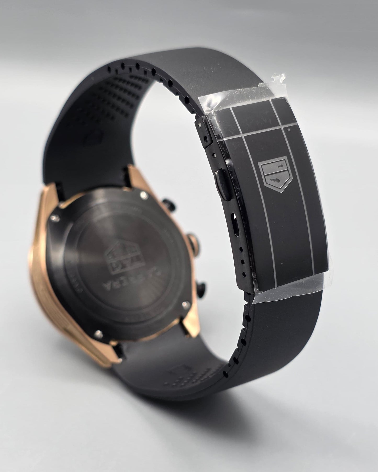 Luxury Chronograph Watch – Black & Rose Gold Edition