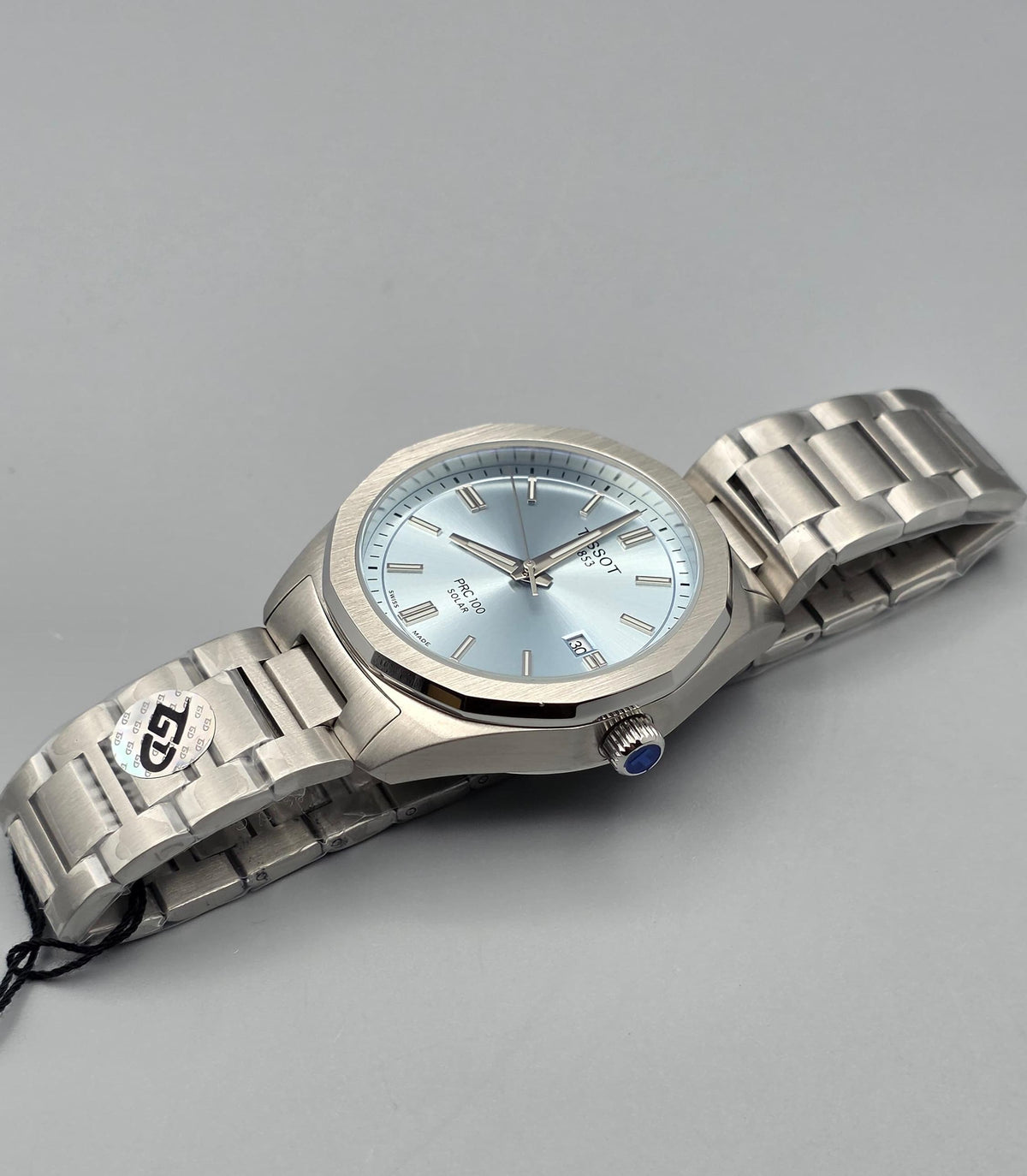 Premium Stainless Steel Ice Blue Octagonal Automatic Luxury Watch