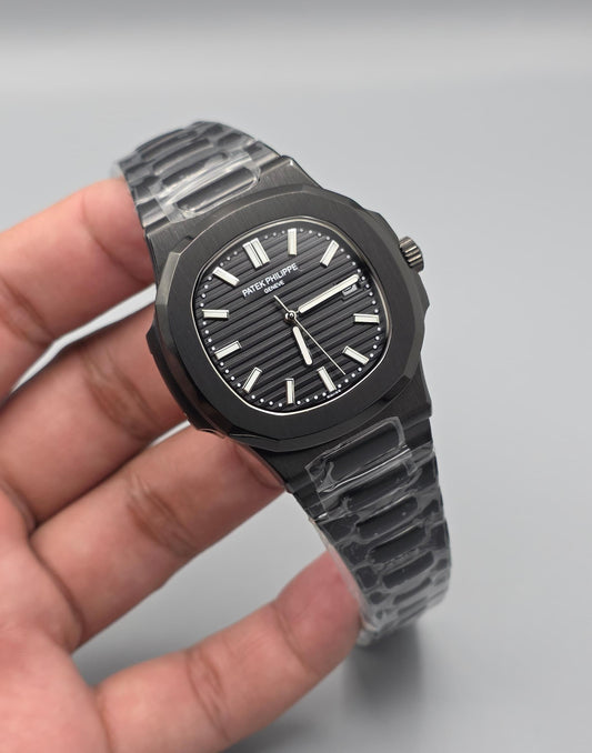 Premium All-Black Matte Finish Luxury Automatic Watch